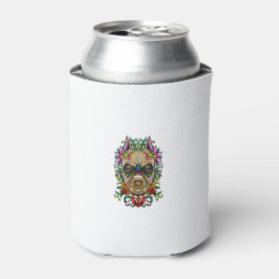 Enfriador De Latas Perro De Cráneo De Azúcar Decorado - Día De La Enf