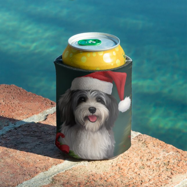 Enfriador De Latas Perro de Haván en Navidades de nieve (Piscina in situ)