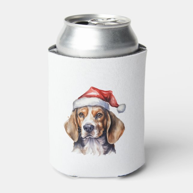 Enfriador De Latas Perro de los Navidades Beagle (Lata Anverso)