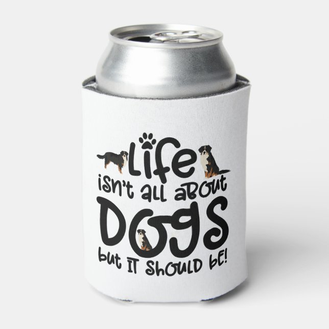 Enfriador De Latas Perro de montaña de Bernese (Lata Anverso)