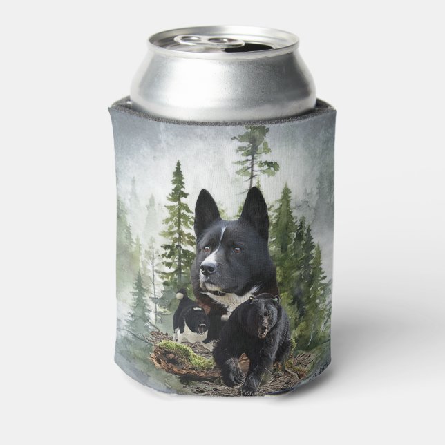 Enfriador De Latas Perro de oso de Karelian (Reverso de la lata)