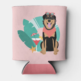 Enfriador De Latas Perro de verano con gafas de sol