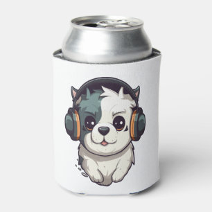 Enfriador De Latas Perro escuchando música