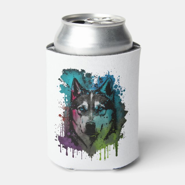 Enfriador De Latas Perro Husky (Lata Anverso)