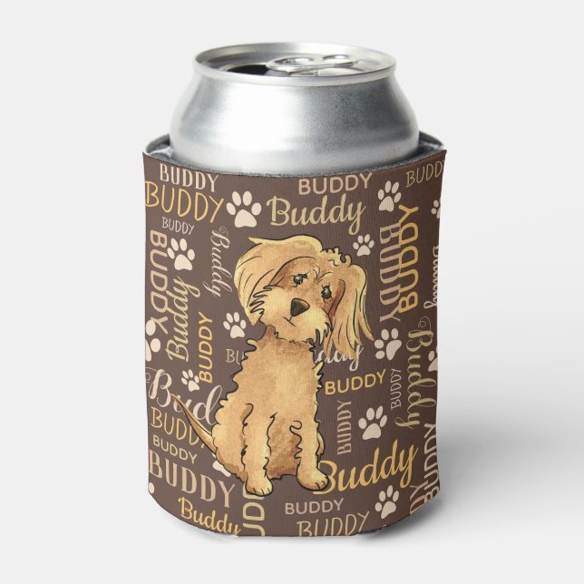 Enfriador De Latas Perro marrón personalizado (Lata Anverso)