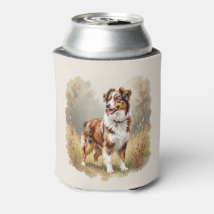 Enfriador De Latas Perro pastor australiano rojo merle Aussie