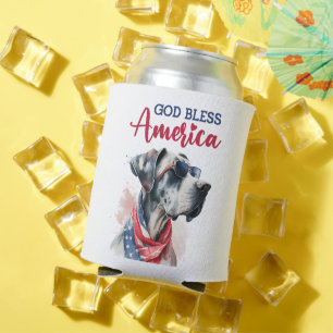 Enfriador De Latas Perro Patriota-Gran Danés
