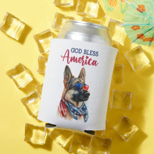 Enfriador De Latas Perro Patriota-Pastor Alemán
