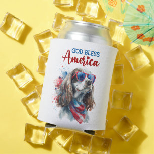 Enfriador De Latas Perro Patriota-Spaniel