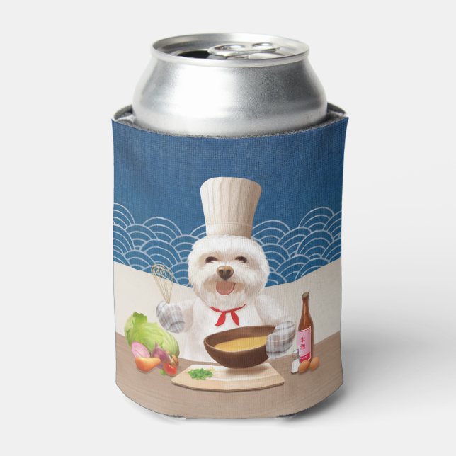 Enfriador De Latas Perro pequeño chef (Lata Anverso)
