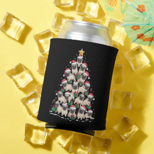 Enfriador De Latas Perro pugs Árbol de Navidad Perros de Navidad lind