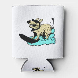Enfriador De Latas Perro surfista gracioso
