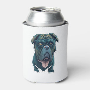 Enfriador De Latas Perro verde con gafas