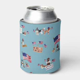 Enfriador De Latas PERROS 4 DEMOCRACIA Azul Celeste