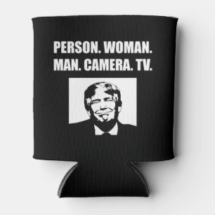 Enfriador De Latas Persona. Mujer. Hombre. Cámara. TV. AntiTrump