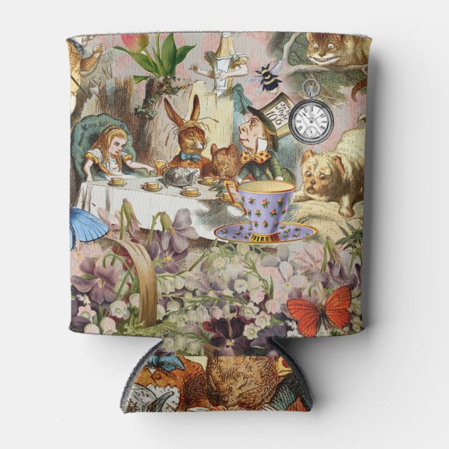 Enfriador De Latas Personajes de Alice in Wonderland tea fiesta (Anverso)
