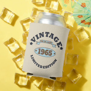 Enfriador De Latas Personaliazada fiesta de sesenta años de antigüeda