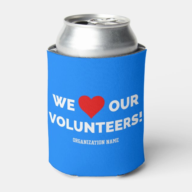 Enfriador De Latas Personalizable Amamos A Nuestros Voluntarios (Lata Anverso)