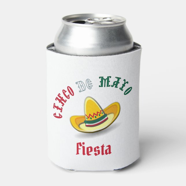 Enfriador De Latas Personalizable Cinco de Mayo 5 Fiesta (Lata Anverso)