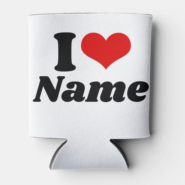 Enfriador De Latas Personalizable Día de San Valentín Amo Personaliza (Anverso)