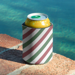Enfriador De Latas Personalizable Pastel Navidades Stripes