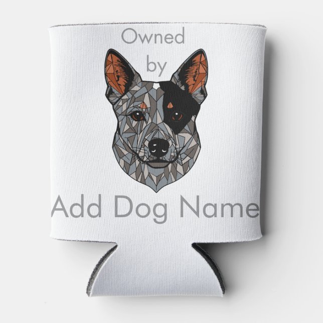Enfriador De Latas Personalizable propiedad de (Blue Heeler) (Anverso)
