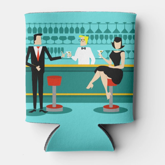 Enfriador De Latas Personalizable Retro Refrigerador de bebidas del s (Anverso)
