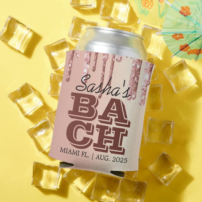 Enfriador De Latas Personalizada la fiesta de la bachillerato de oro  (Verano in situ)