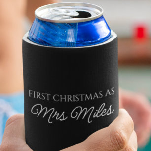 Enfriador De Latas Personalizada 'Primera Navidad como señora' Apelli