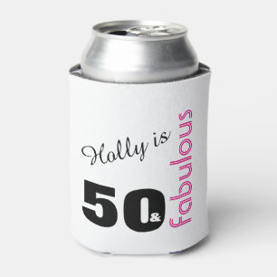 Enfriador De Latas Personalizado 50 y fabuloso cumpleaños 50