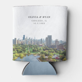 Enfriador De Latas Personalizado a favor de la boda de Chicago
