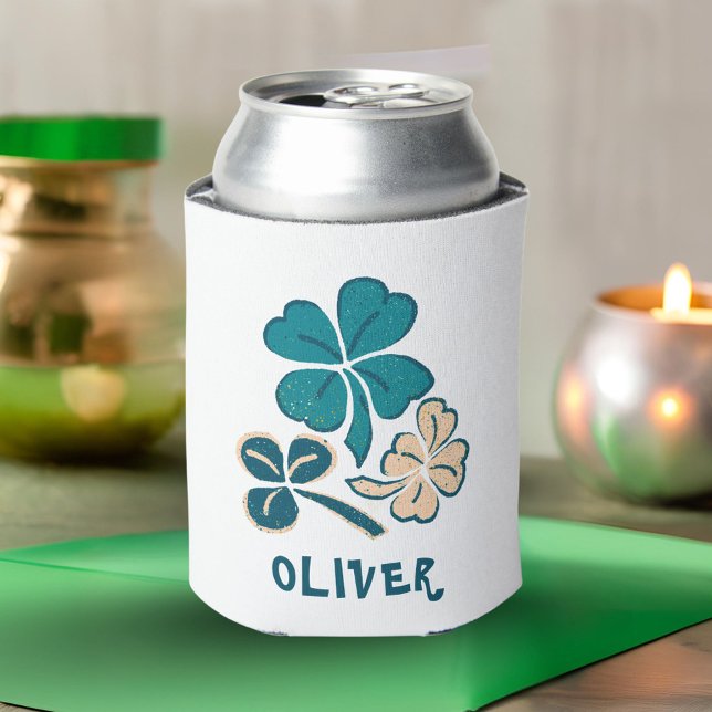 Enfriador De Latas Personalizado amante del Shamrock verde irlandés (Subido por el creador)
