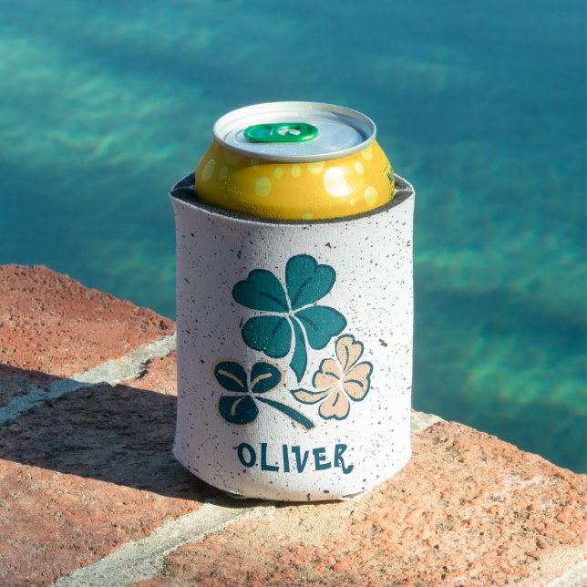Enfriador De Latas Personalizado amante del Shamrock verde irlandés (Piscina in situ)