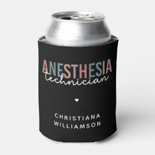 Enfriador De Latas Personalizado Anestesia Técnico Retro Anestesia Te