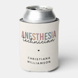 Enfriador De Latas Personalizado Anestesia Técnico Retro Anestesia Te