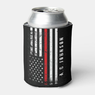 Enfriador De Latas Personalizado apenado diseñado bombero de la