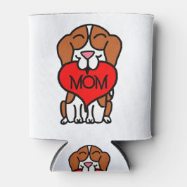 Enfriador De Latas Personalizado Beagle Mom Heart
