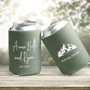 Enfriador De Latas Personalizado Boda de montaña Favor invitado