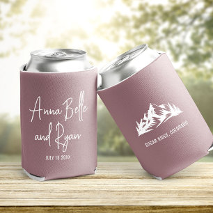 Enfriador De Latas Personalizado Boda de montaña Favor invitado