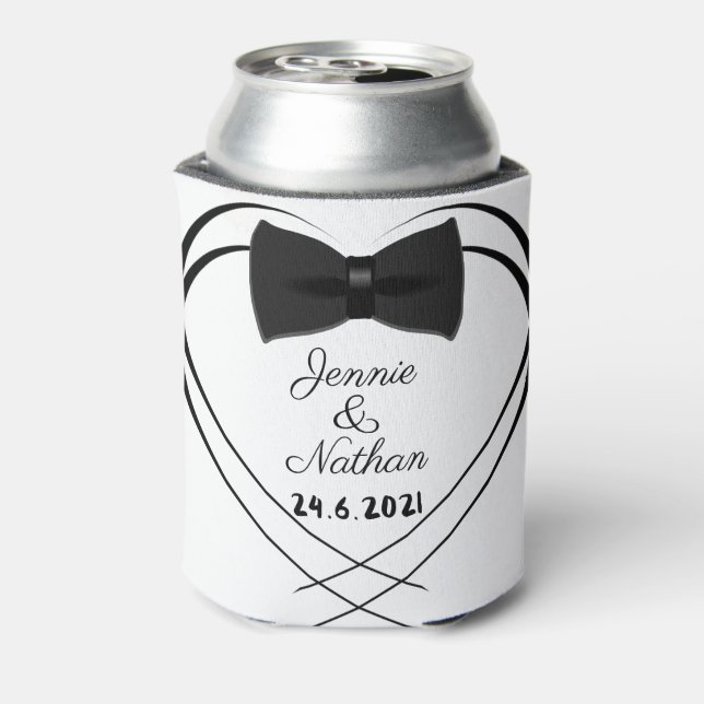 Enfriador De Latas Personalizado Boda personalizado Stubby Holder (Reverso de la lata)