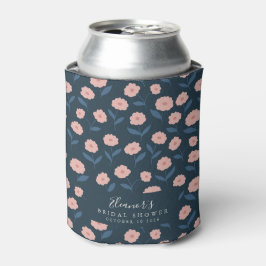 Enfriador De Latas Personalizado Boho y floral rosa ducha de novia