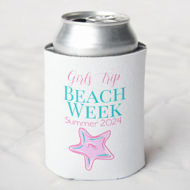 Enfriador De Latas Personalizado Chica Trip Beach Week Starfish