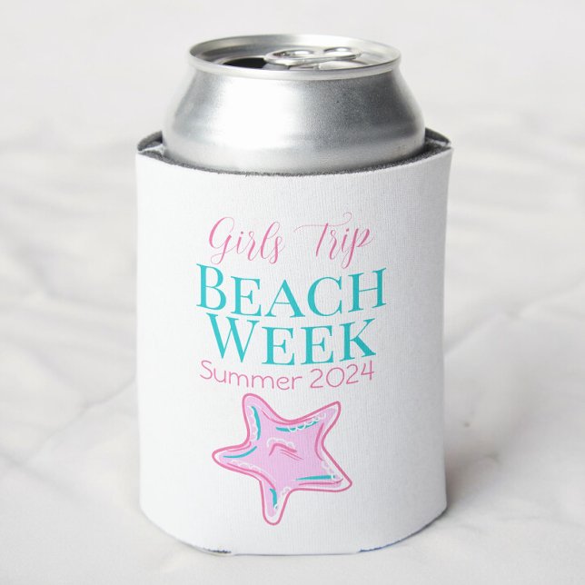 Enfriador De Latas Personalizado Chica Trip Beach Week Starfish (Subido por el creador)