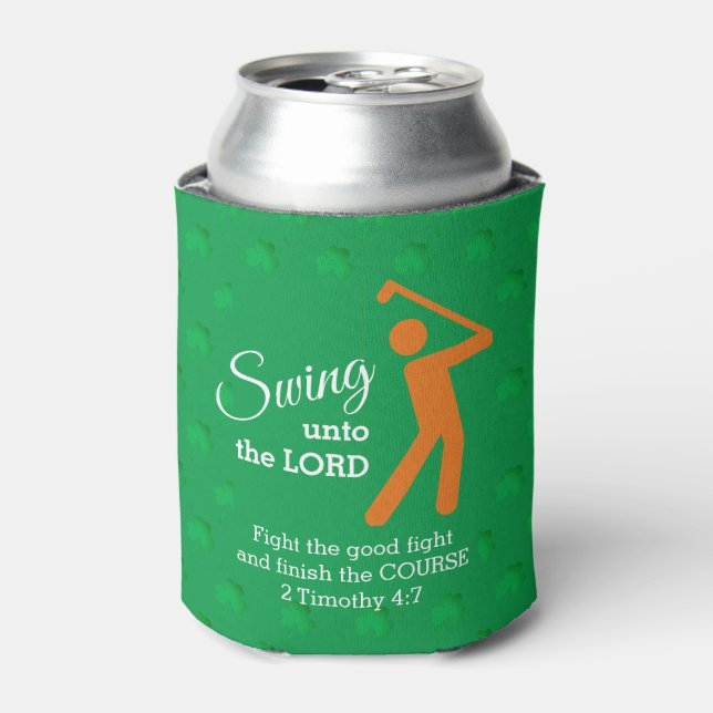 Enfriador De Latas Personalizado Christian Shamrock GOLF (Lata Anverso)