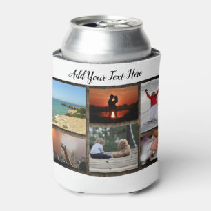 Enfriador De Latas Personalizado Collage de fotos personalizado porta