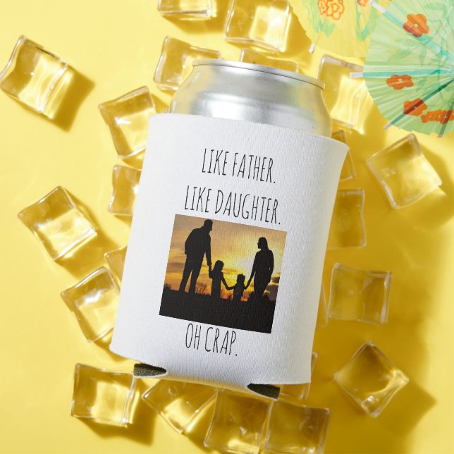 Enfriador De Latas Personalizado como padre como hija/hijo (Verano in situ)