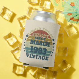 Enfriador De Latas Personalizado cuarenta fiesta vintage de 40 años