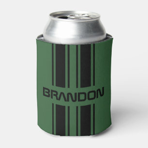 Enfriador De Latas Personalizado Dark Green Black Auto Race Sport Str