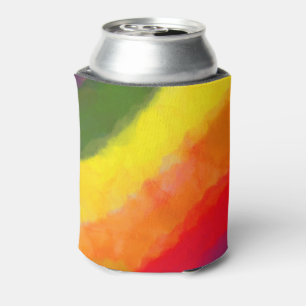 Enfriador De Latas Personalizado de acuarela arcoiris