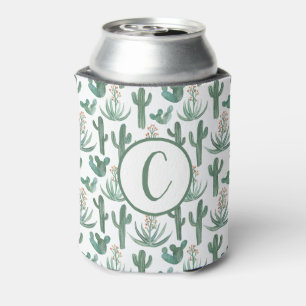 Enfriador De Latas Personalizado de acuarela de cactus del desierto I